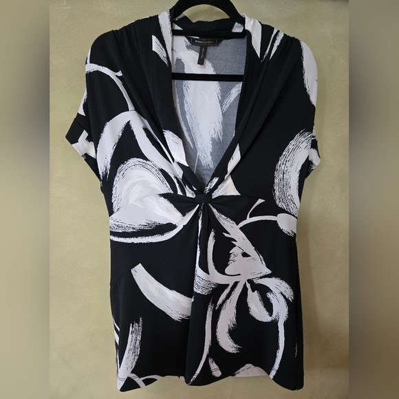 BCBGMaxAzria Tops - BCBGMaxAzria | Black and White Women's Top, Size L